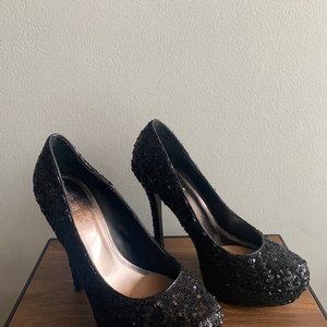 Bakers Black Sequin Pumps